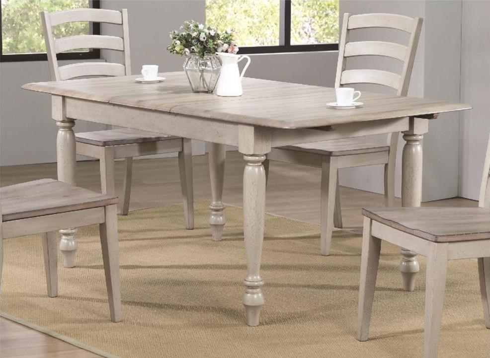 Winners Only Ridgewood Farmhouse Leg Table with Butterfly Leaf Conlin's Furniture Dining Tables